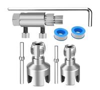 Nevalerra Juego de cortadores de roscas de tubo, robustas herramientas de precisión, juego de herramientas para uso privado y comercial, baño, personal especializado, técnico y propietario de