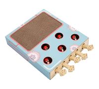 Nevalerra Juguete para gatos Whack-a-Mole con tabla rascadora, cartón rascador interactivo para gatos es un juguete para gatos domésticos y accesorios para gatos domésticos