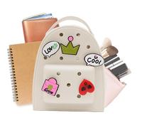 Nevalerra Linda mochila de silicona, mochila de silicona con colgante, mochila de jalea con colgante, mochila de silicona impermeable, cartera ajustable, bolsa de viaje ligera de dibujos animados para