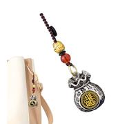 Nevalerra Llavero giratorio 3D con diseño de Twelve God of Wealth Bag, colgante giratorio para bolso de dinero, colgante de coche, accesorio de bolso para él, diseño de luna llena, Siehe Beschreibung