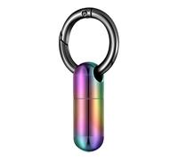 Nevalerra Llavero portátil para píldoras | Pastilleros portátiles para viajes - Portabolsas de metal con llavero, botella de medicina portátil para una mejor organización