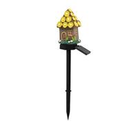 Nevalerra Luces Solares De Seta - Lámpara LED Estatua Cabaña con Encendido/Apagado Automático - Luz De Sendero | Para Jardín, Césped, Pasarela, Entrada Para Coches, Patio, Balcón, Patio Trasero,