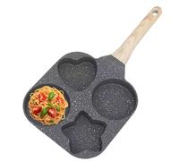 Nevalerra Molde para 4 huevos, molde para panqueques en diferentes formas sin capas, sartén para huevos pequeña | Sartén trotillas, utensilios de cocina, sándwichera multifuncional con forma de huevo
