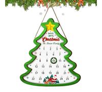 Nevalerra para la cuenta regresiva de Navidad - 'Adviento de 24 puertas, madera reutilizable con iluminación LED, diseño navideño detallado | Ideal para ba