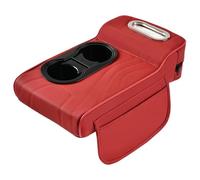 Nevalerra Reposabrazos de coche acolchado | Soporte elevador para el brazo del vehículo sin esfuerzo a los MEI - Organizador de almacenamiento con soporte para bebidas, bolsillos laterales