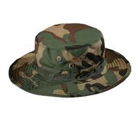 Nevalerra Sombrero de pescador de camuflaje, estilo pescador Boonie de 22 a 23.6 pulgadas, borde de 6.5 cm, cuerda resistente al viento, cinturón ajustable que se ajusta bien a la cabeza, duradero