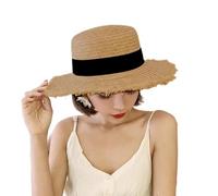 Nevalerra Sombrero de sol para mujer - 55 - 58 cm, material papyrus, 9 cm de altura 8 cm, borde plegable, portátil, fácil de llevar, control de tensión que se adapta a la mayoría de cabezas de mujeres