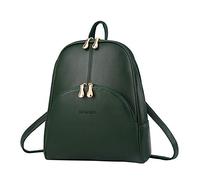 Nevenka Mochila Mujer, Mochila Portátil de Cuero PU Bolsa Mujer Casual para Escuela, Oficina, Viajes, Gimnasio, Campamento (Verde)