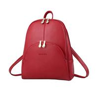 Nevenka Mujer Bolsos Mochila Monedero Cuero Bolsos Con Cremallera Mochilas Casuales Bolsos De Hombro Rojo