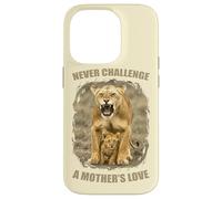 Never Challenge a Mother's Love - Leona con amor materno Carcasa para iPhone 14 Pro