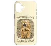Never Challenge a Mother's Love - Leona con amor materno Carcasa para iPhone 16 Plus