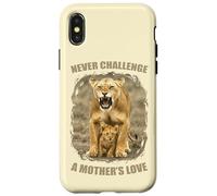 Never Challenge a Mother's Love - Leona con amor materno Carcasa para iPhone X/XS