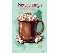 Never Enough Mallows: The marshmallow 6x9 journal notebook with 120 lined cream pages