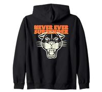 Never Ever Surrender (declaración de un Luchador) (gráfico de Panther) Sudadera con Capucha