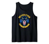 Never Ever Surrender (Fighter Statement y gráfico de Panther) Camiseta sin Mangas