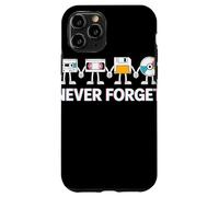 Never Forget Amigos Retro Casete VHS Disquete CD Nostalgia Carcasa para iPhone 11 Pro