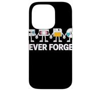 Never Forget Amigos Retro Casete VHS Disquete CD Nostalgia Carcasa para iPhone 14 Pro