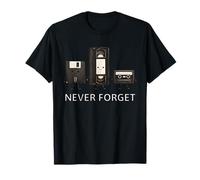 Never Forget - Casete Retro de los 90 VHS Diskette Nostalgia Camiseta