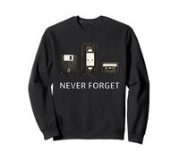 Never Forget - Casete Retro de los 90 VHS Diskette Nostalgia Sudadera