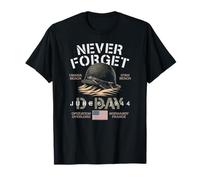 Never Forget D-Day 6 de Junio de 1944 USA Omaha Utah Casco de Playa Camiseta