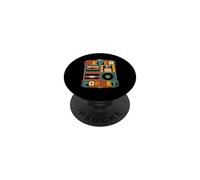Never Forget Diseño Vintage Retro Divertido Años 80 90 VHS PopSockets PopGrip Adhesivo