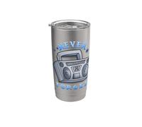 Never Forget Ghetto Blaster Vintage 80s 90s Hip Hip Vaso térmico de acero inoxidable de doble pared