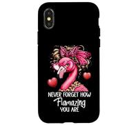 Never Forget How Flamazing You Are Flamingo Amazing Teacher Carcasa para iPhone X/XS