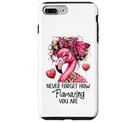 Never Forget How Flamazing You Are Flamingo Teacher Amazing Carcasa para iPhone 7 Plus/8 Plus
