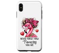 Never Forget How Flamazing You Are Flamingo Teacher Amazing Carcasa para iPhone XS Max