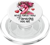 Never Forget How Flamazing You Are Flamingo Teacher Amazing PopSockets PopGrip para MagSafe