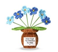 Never Forget the Difference You Make Postive - Regalos de agradecimiento para compañeros de trabajo, amigos, profesores, flores de ganchillo para cumpleaños, Navidad