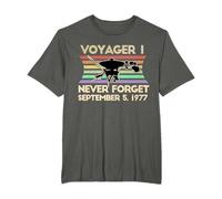 Never Forget Voyager 1 Retro Style Funny Space Science Hombres Camiseta