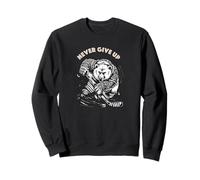 Never Give Up Eisshockey Eisbär Puck Hockey schläger Cool LOL Sudadera