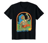 Never Give Up Zombie Sarcastic Retro Funny Adult Humor Camiseta, Niños, Negro, 6 años