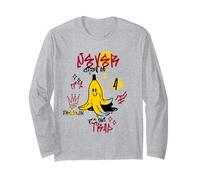 Never Grow Up It's A Trap (Divertido gráfico de Grafiti con Forma de plátano) Manga Larga