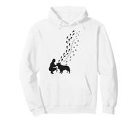 Never Just Walk Alone Dog Dueño para Mujeres y Perro Huella Sudadera con Capucha