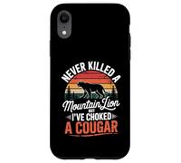 Never Killed A Mountain Lion Choked A Cougar Humor Carcasa para iPhone XR