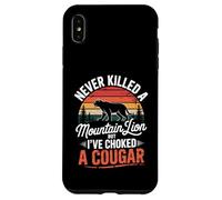 Never Killed A Mountain Lion Choked A Cougar Humor Carcasa para iPhone XS MAX