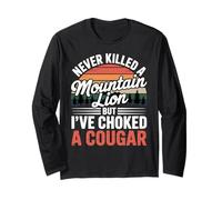 Never Killed A Mountain Lion Choked A Cougar Humor Manga Larga