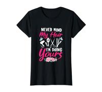 Never Mind My Hair I'm Doing Tuyo Peluquero Peluquero Camiseta gráfica económica, Mujer, Negro, S