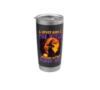 Never Mind The Witch Beware Of Black Cat Halloween Vaso térmico de acero inoxidable de doble pared
