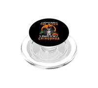 Never Mind The Witch Beware of Chihuahua Dog Halloween PopSockets PopGrip para MagSafe