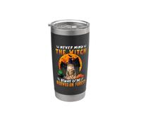 Never Mind The Witch Beware Of Norwegian Forest Halloween Vaso térmico de acero inoxidable de doble pared