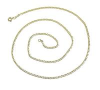 Never Say Never Cadena barbada de Oro Amarillo de 18k de 60cm para Hombre de 2.00mm de Grosor Y 4.00gr de Oro de 18k