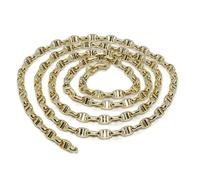 Never Say Never Cadena de oro 18k ancla cruzada 60 cm 3,5 mm unisex