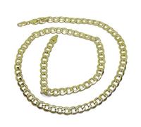 Never Say Never Cadena para Hombre de Oro Amarillo de 18k Tipo barbada Grande, de 8mm de Ancha y 60cm de Larga con Cierre mosquetón. 26.80gr de oro de 18k