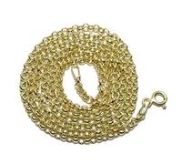 Never Say Never Cadena para Mujer de Oro Amarillo de 18k modelo rolo plana de 3mm de ancha y 60cm de Largo con Cierre reasa. 4.20gr de oro de 18k