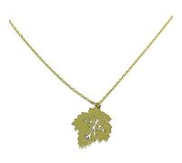 Never Say Never Collar de Oro Amarillo de 18ktes Hoja de Parra. Nena tu Eres mi Pecado Original