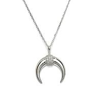 Never Say Never Collar para perfectos conocidos de oro blanco de 18Ktes y circonitas