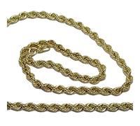 Never Say Never Cordón salomónico de Oro Amarillo de 18k de 3.8Mm de Ancho por 60cm de Largo Cierre mosquetón Peso; 10.35gr de Oro de 1ª Ley
